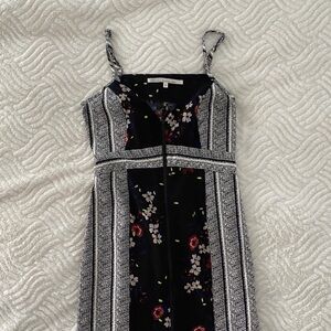 RACHEL Rachel Roy Black and White Floral Midi Dress